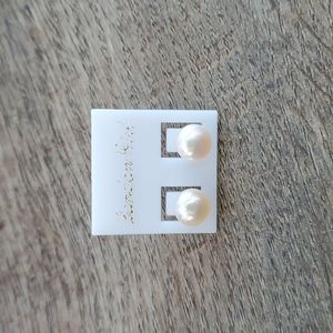 Tiny freshwater pearl earrings